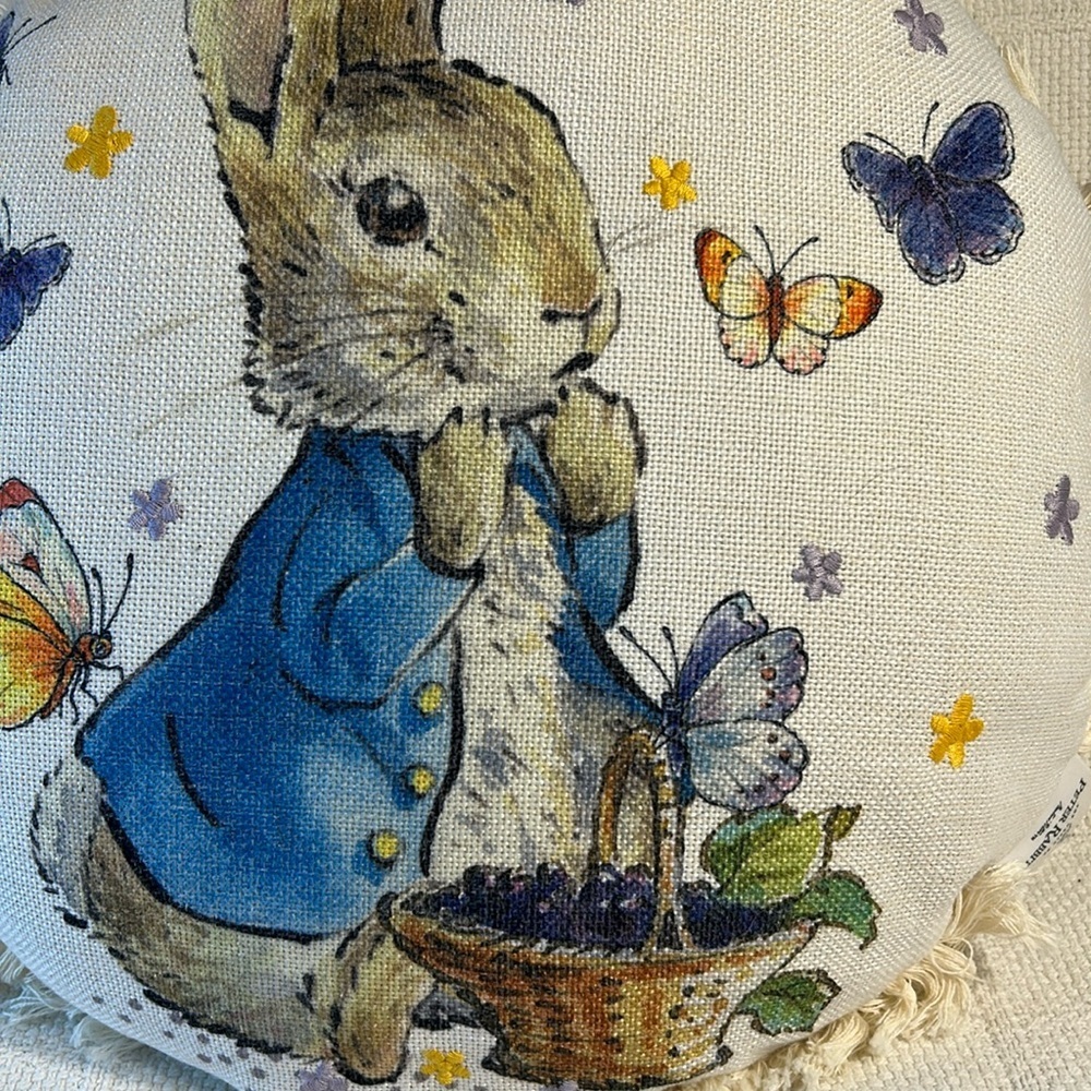 Peter Rabbit Decorative Round Pillow 16” - Picture 5 of 6